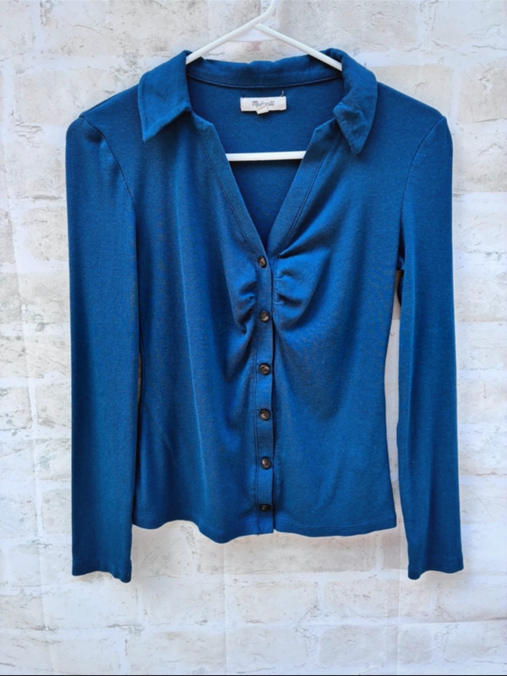 Madewell Tiny Babydoll Long Sleeve Button Henley Y2K Inspired Bella Swan Small